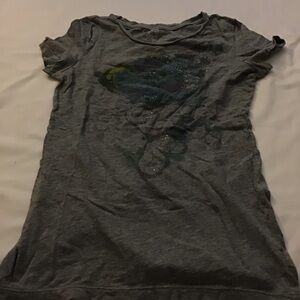 American Eagle Butterfly Print Short Sleeve Shirt